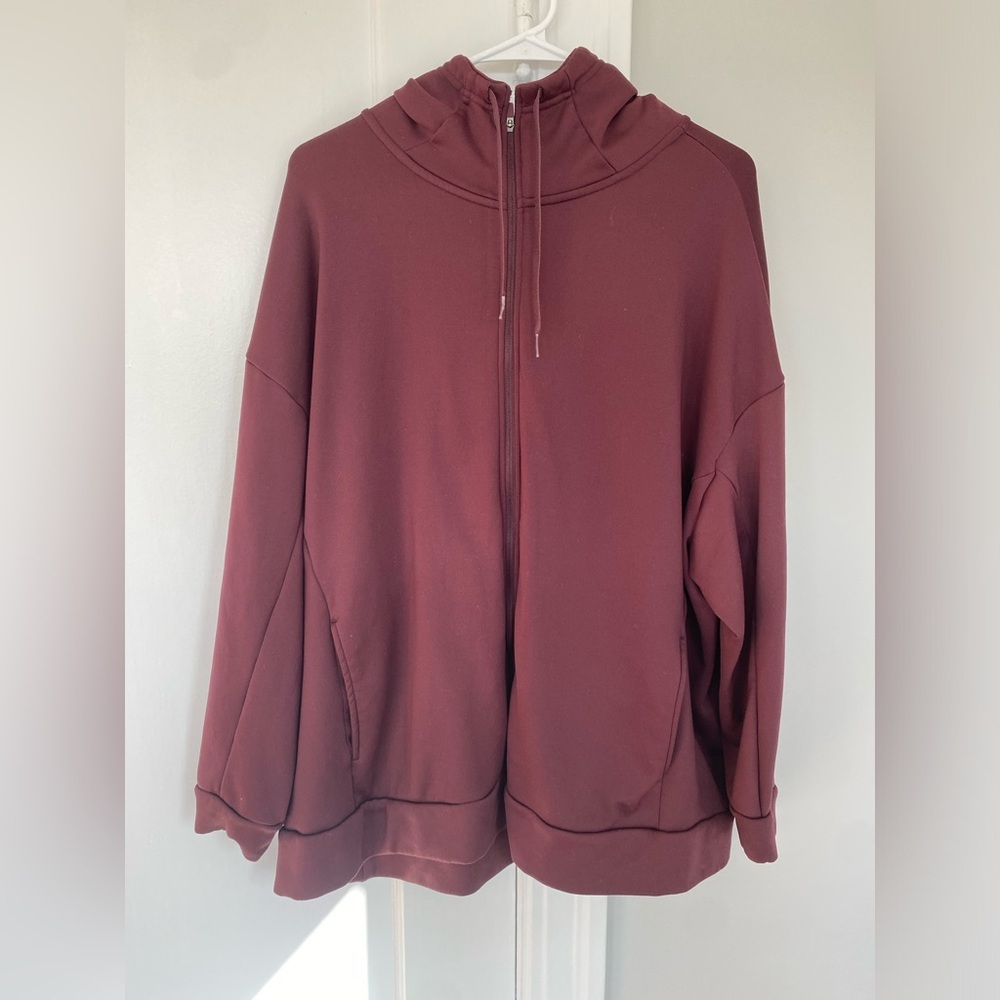 Nike Dri-fit Women's Full Zip Up Sweater Size 1Xlarge Purple Red